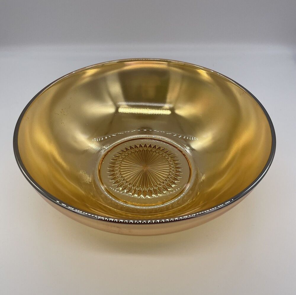 Vintage Marigold Carnival Glass 10" Serving Bowl